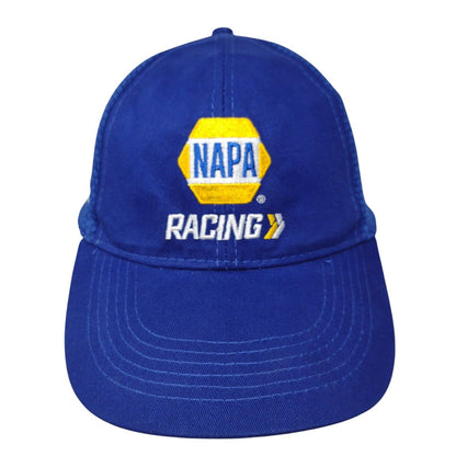 NAPA Racing Strapback Hat Blue OSFA Embroidered Logo NASCAR NHRA Outlaws