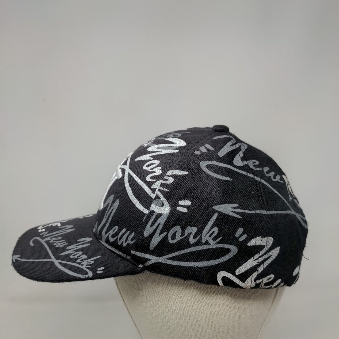 NY New York Strapback Hat Multi One Size Adjustable All Over Print