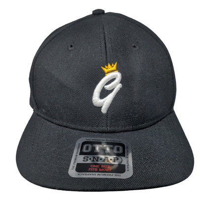 #Grustle Snapback Hat Black OSFM Embroidered Logo Adjustable Otto