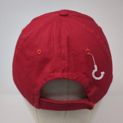 Unbranded Strapback Hat Red One Size Adjustable Solid Casual Blank