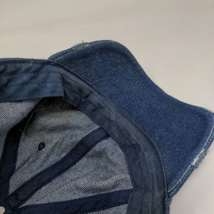 KB ETHOS Vintage Slideback Hat Blue One Size Denim Blank Distressed