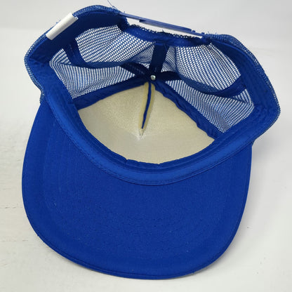 Rhino Rush Blue Trucker Hat One Size Mesh Snapback Foam Energy Graphic Logo Cap
