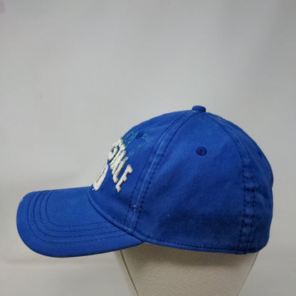 Aeropostale NY Patch Fitted Hat Blue Large/XL Solid Vent Holes 6 Panel