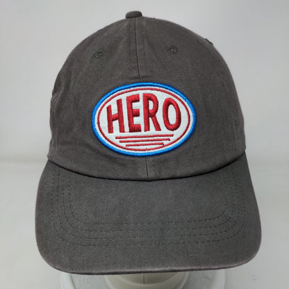 Hero Slideback Hat Gray One Size Solid Embroidered I Am One Blood