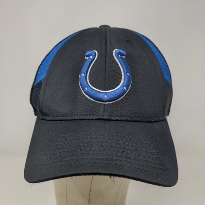 Reebok Mens Snapback Mesh Back Hat Black Size S/M Embroidered Indianapolis Colts