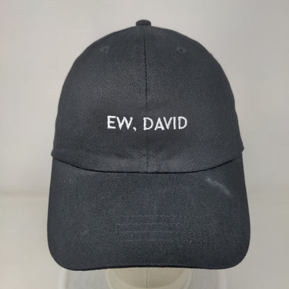 Ew, David Slideback Hat Black One Size Embroidered Schitt's Creek