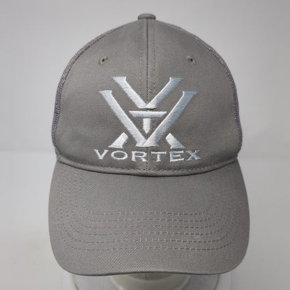 Vortex Snapback Trucker Hat Gray One Size Adjustable Mesh Back 6 Panel