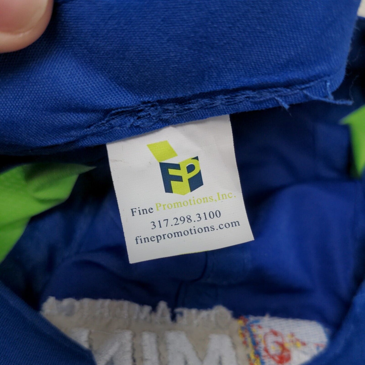 One America Indy 500 Festival Mini Marathon Hat Blue Embroidered Logo