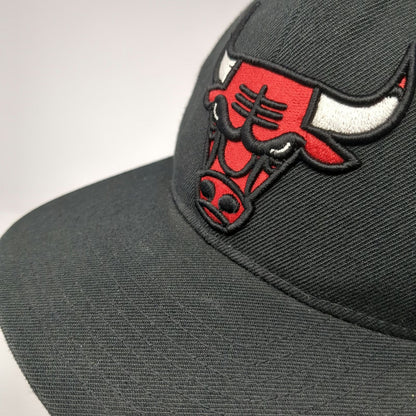 Chicago Bulls NBA Mitchell & Ness Snapback Hat Black One Size Embroidered Logo