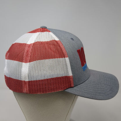 Richardson Trucker Hat Gray One Size US Flag 104.3 Wow Country Radio Mesh Back