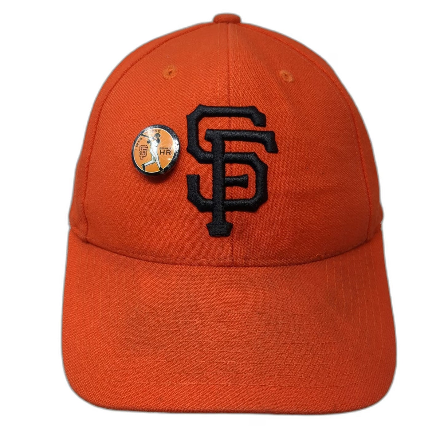 San Francisco Giants MLB Orange One Size Baseball Cap SF Logo HR Pin Strapback