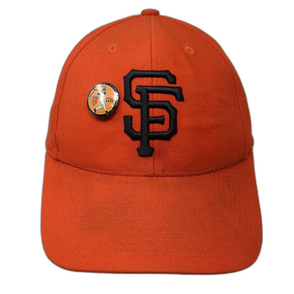 San Francisco Giants MLB Orange One Size Baseball Cap SF Logo HR Pin Strapback