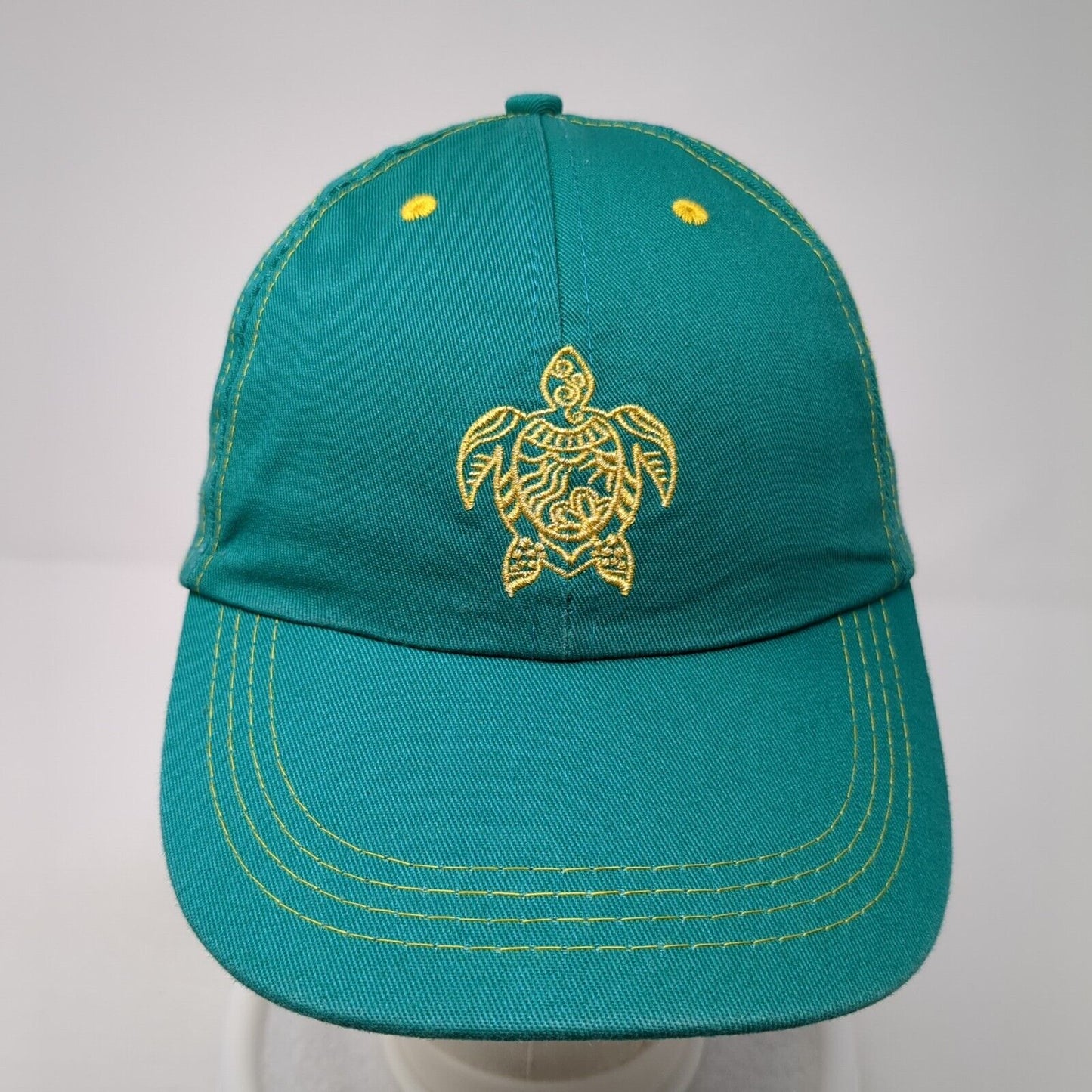 Sea Turtle Strapback Baseball Cap Blue One Size Adjustable Embroidered Mermade