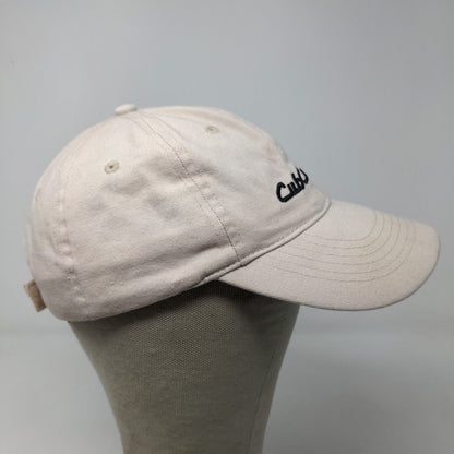 Cub Cadet Men's Strapback Hat Tan Embroidered Logo 100% Cotton