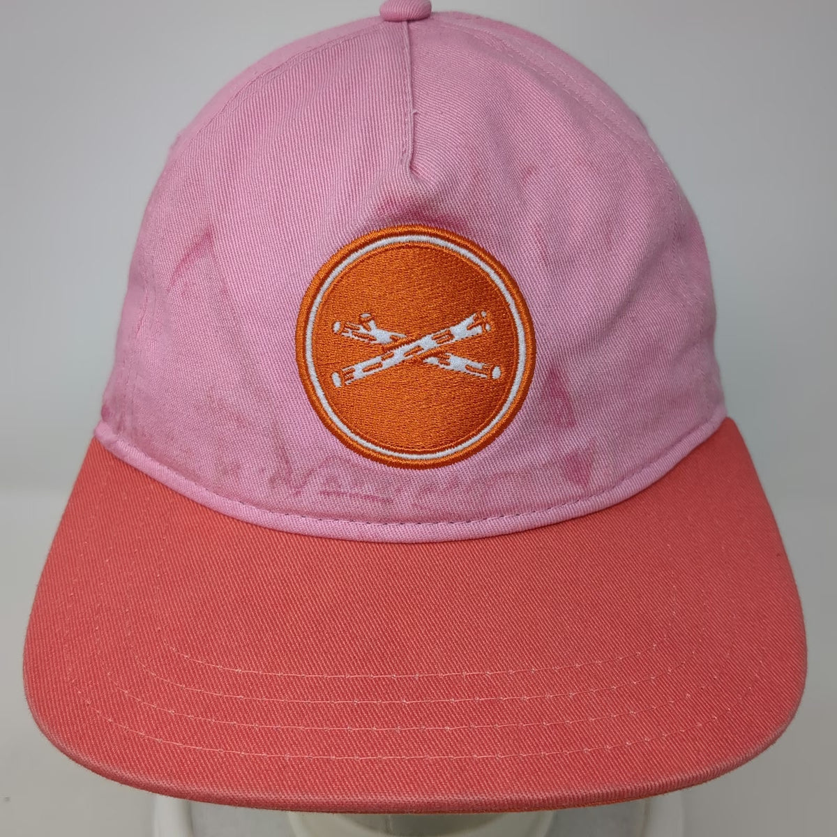 Pukka 5 Panel Pink Hat One Size Treefort Music Festival Leather Strapback Cotton
