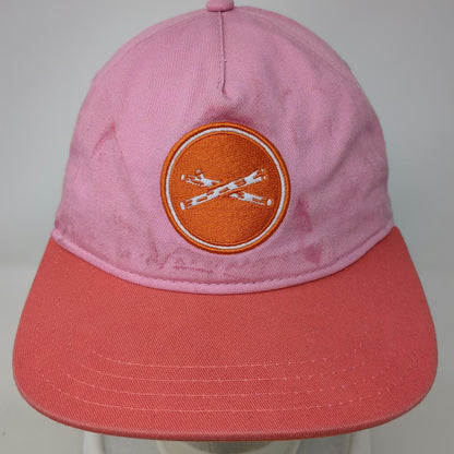 Pukka 5 Panel Pink Hat One Size Treefort Music Festival Leather Strapback Cotton