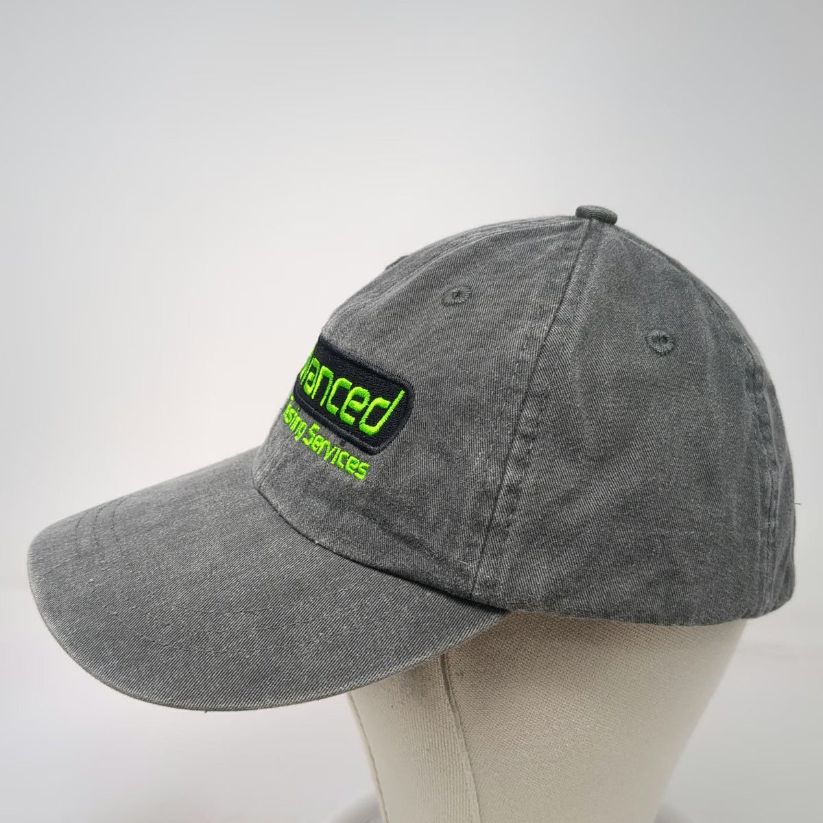 Adams Baseball Cap Gray One Size Advanced Tank Testing Services Slideback Hat