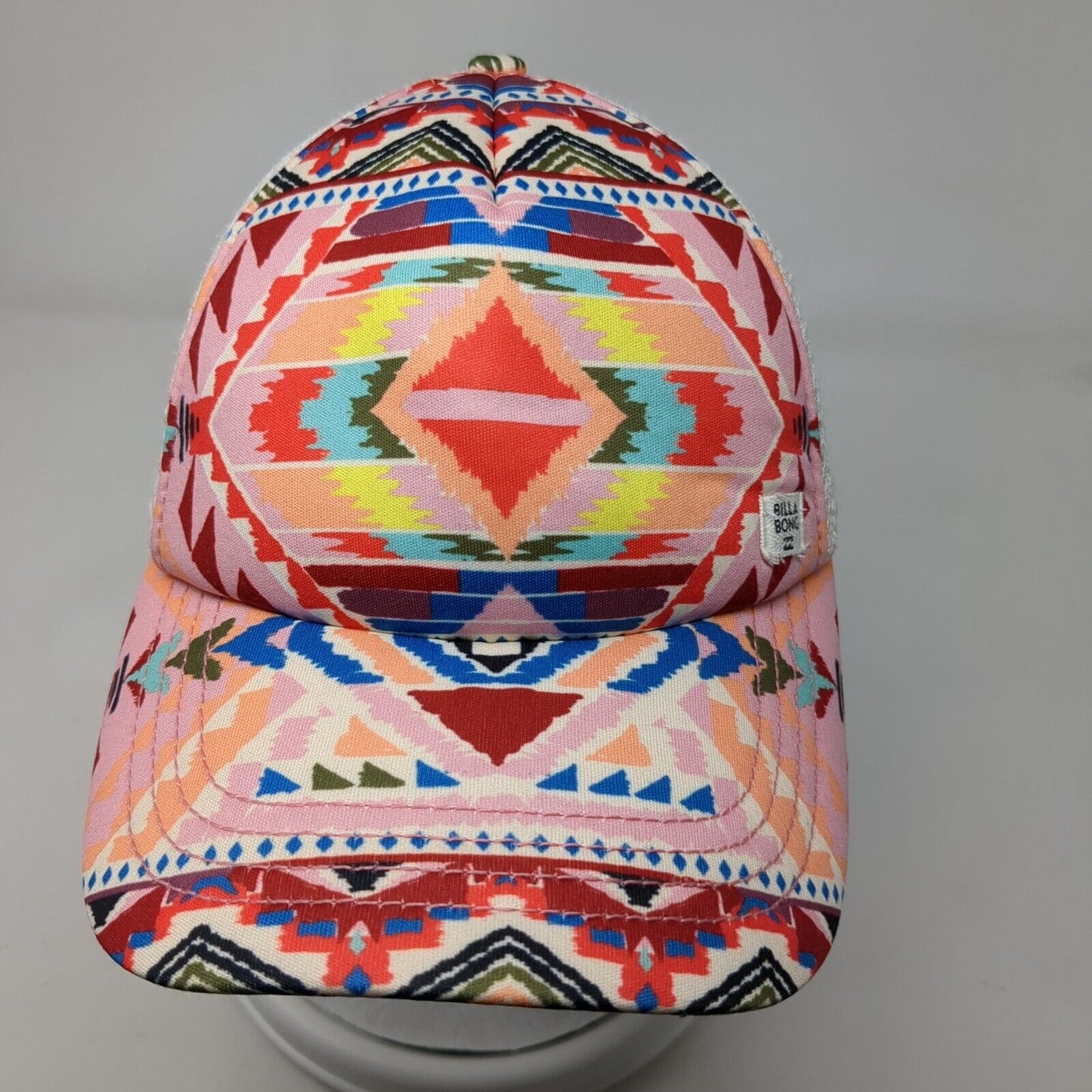 Billabong Snapback Mesh Back Trucker Hat Multi One Size Geo Aztec