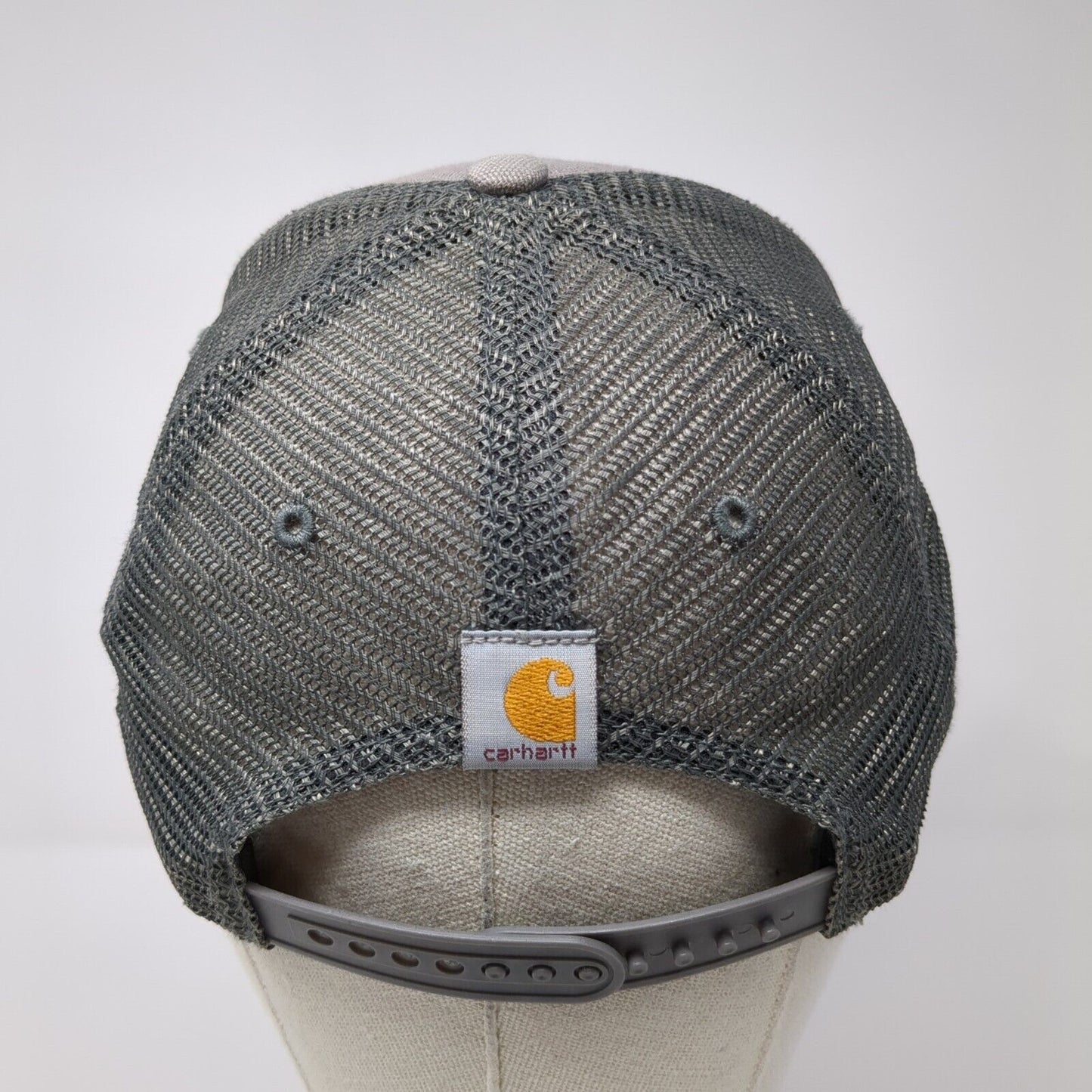 Carhartt Snapback Mesh Back Trucker Hat Gray One Size Solid Adjustable