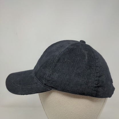 Gertex Strapback Hat Black Size 4-6x Adjustable Vented Holes 6 Panel Blank