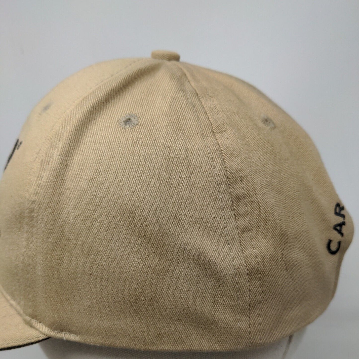 Carbon Express Slideback Hat Tan One Size Adjustable Embroidered