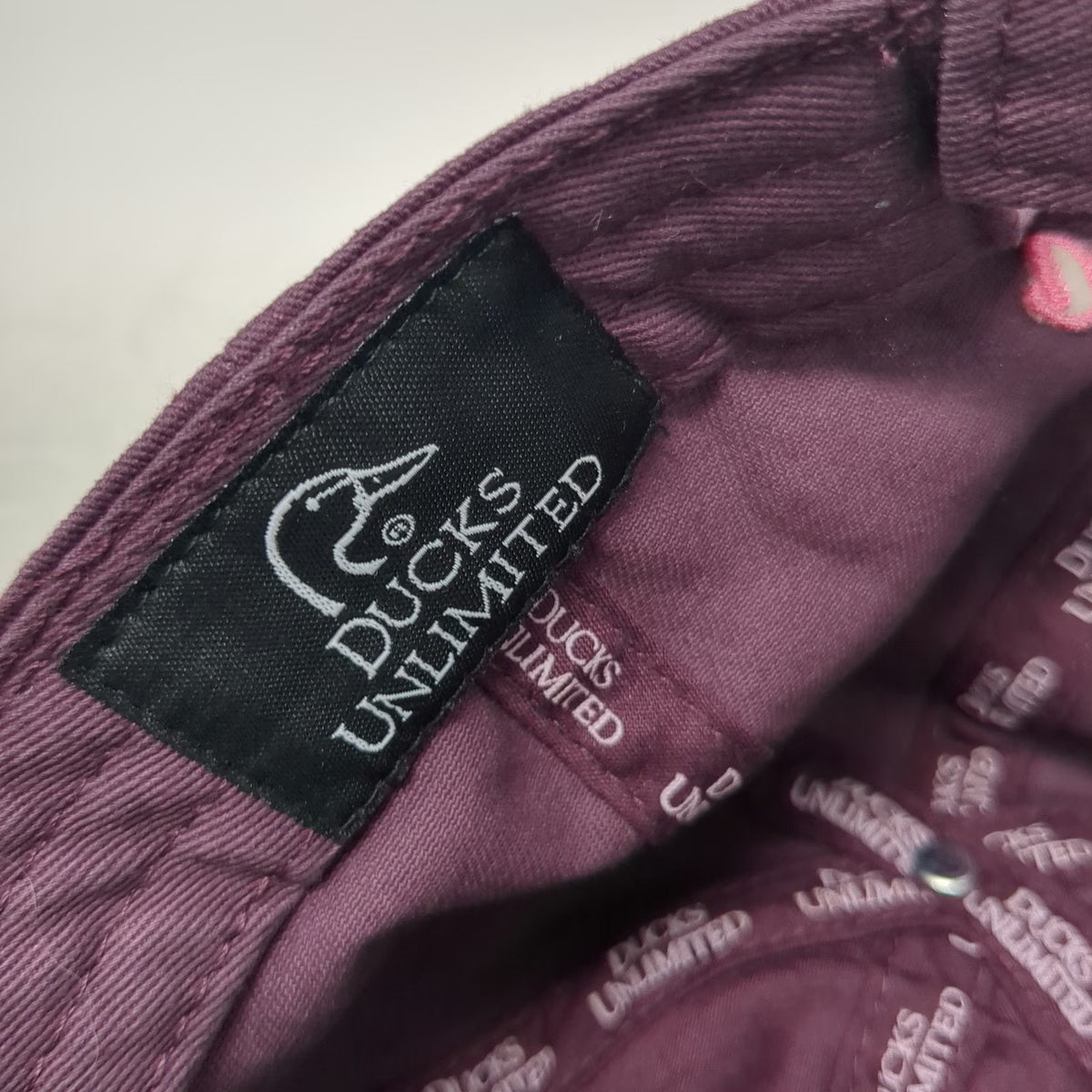 Ducks Unlimited Baseball Cap Purple One Size Strapback Duck Logo Pink Embroidery