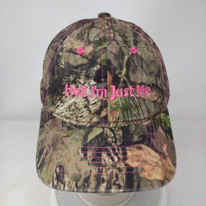 Hell I'm Just Me Strapback Hat Camouflage OSFM Adjustable Embroidered Signatures