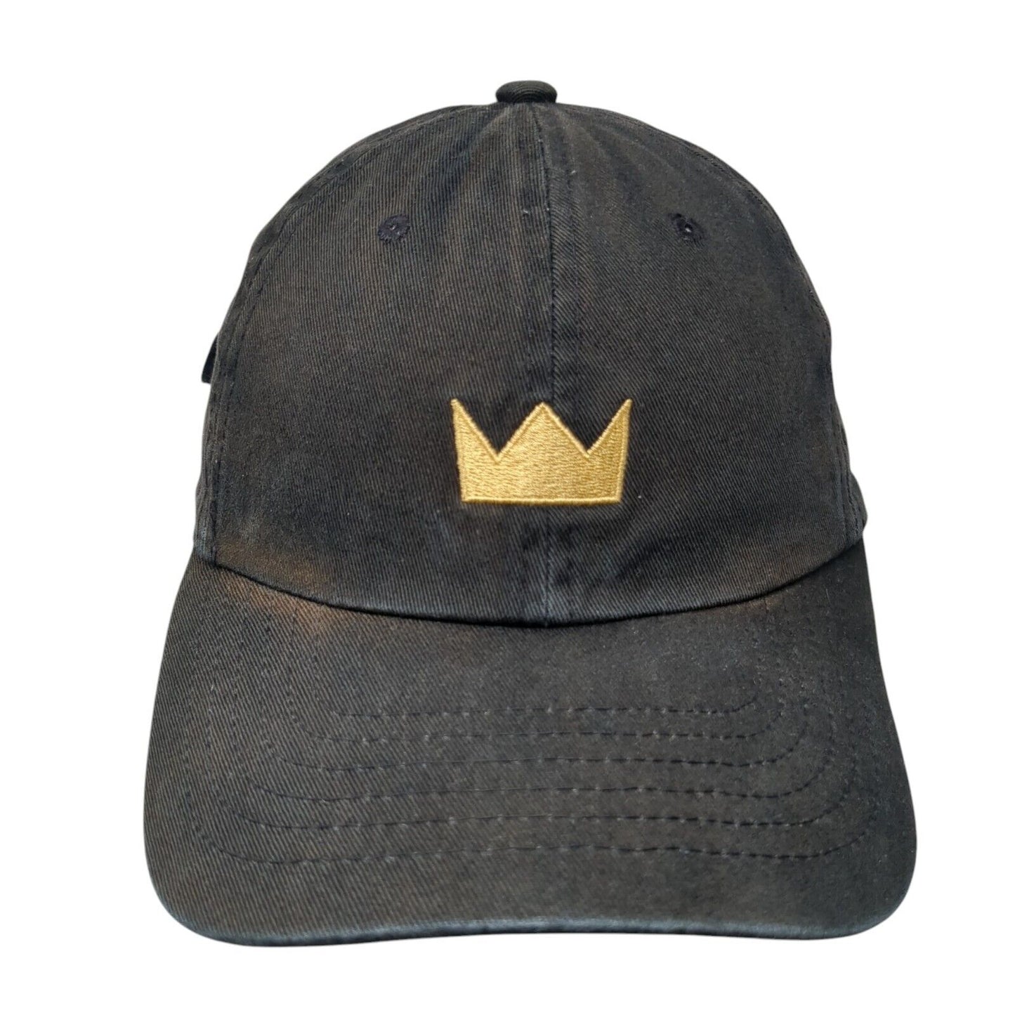 Crown Louis Slideback Baseball Cap Black One Size Adjustable Embroidered 6 Panel