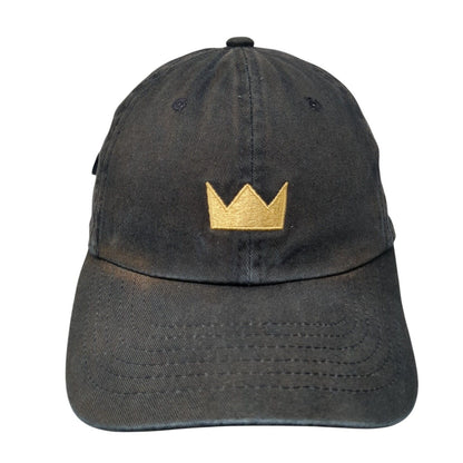 Crown Louis Slideback Baseball Cap Black One Size Adjustable Embroidered 6 Panel