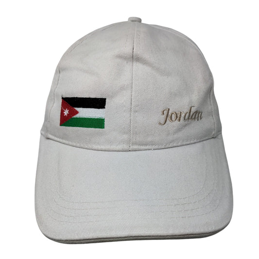 Jordan Flag Slideback Hat Cream One Size Adjustable Embroidered Patriotic Cotton