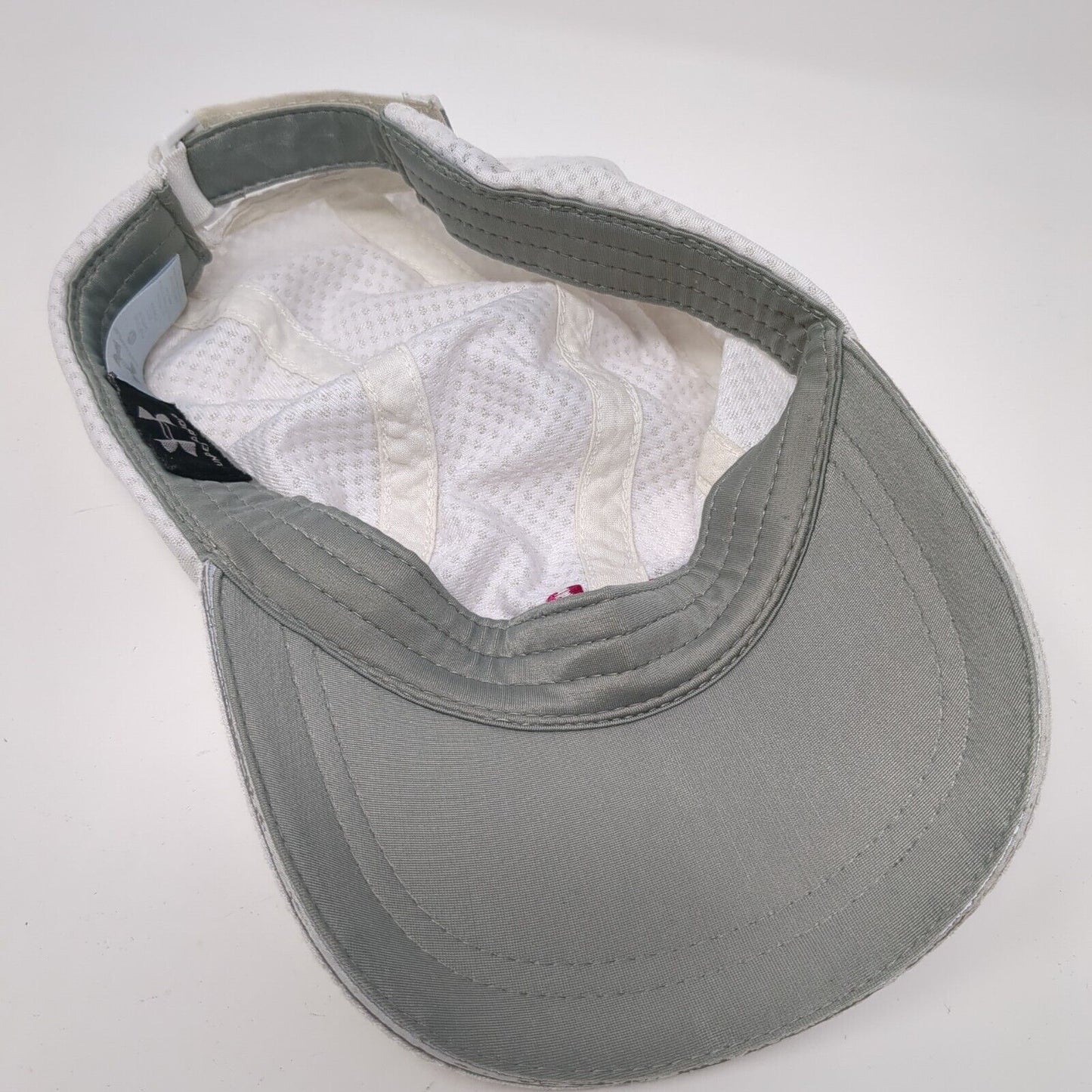 Under Armour Strapback 5 Panel Cap White OS Adjustable Breathable Embroidered