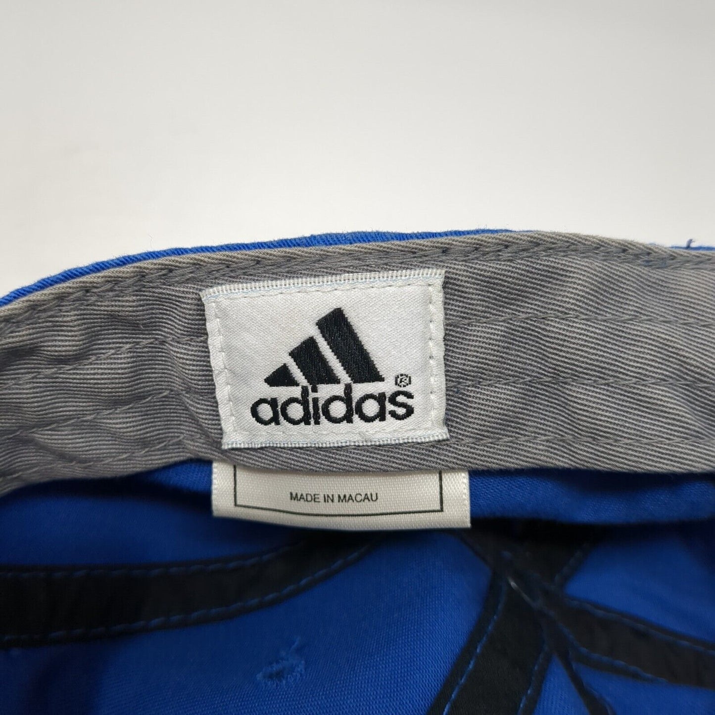 Adidas Slideback Hat Blue One Size Adjustable Embroidered 6 Panel Cotton