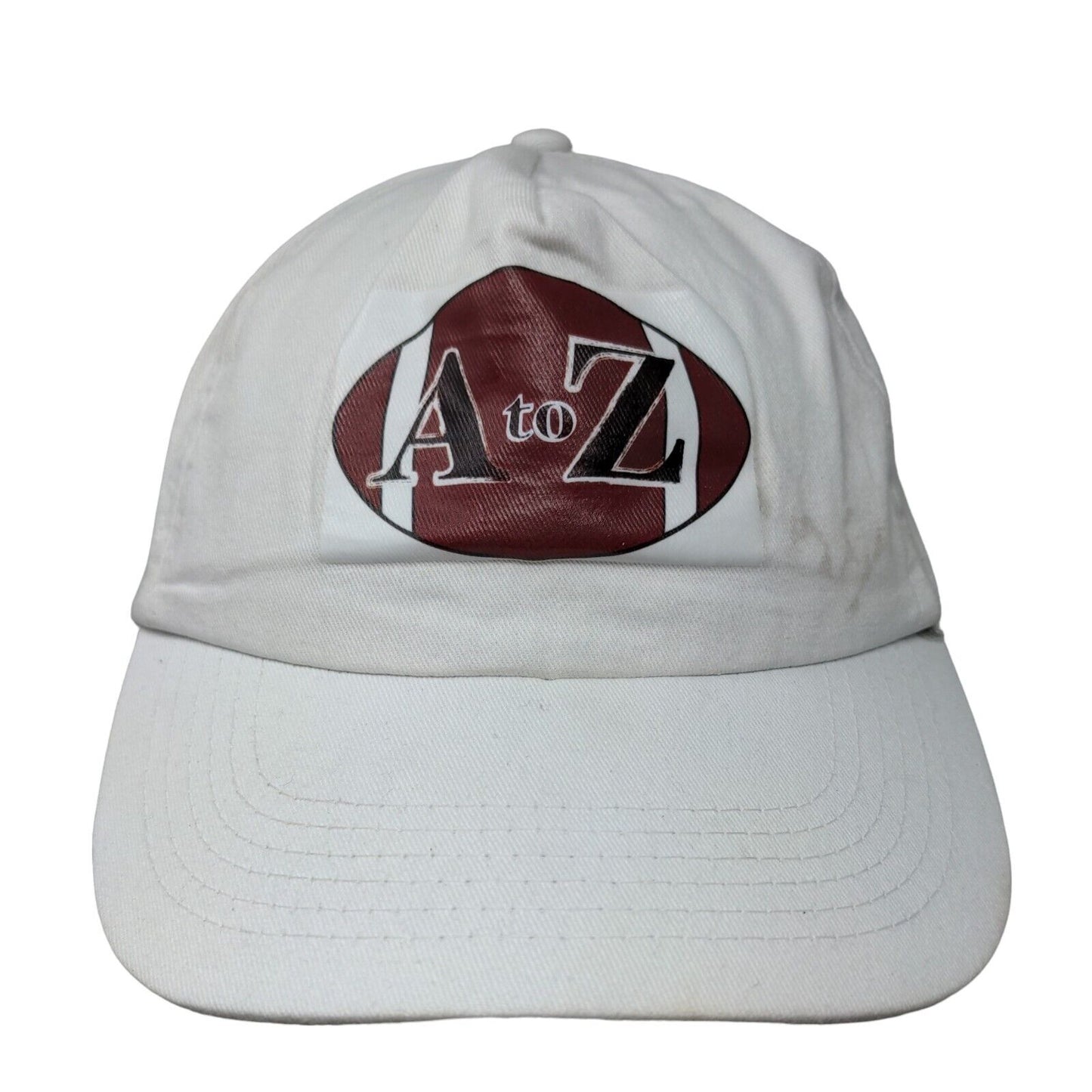 A to Z Football Slideback Hat White One Size Adjustable Solid 5 Panel