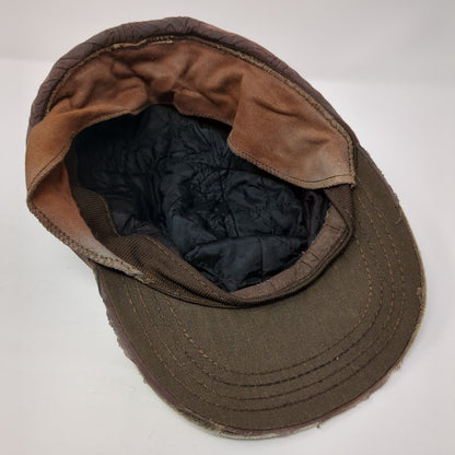 Unbranded Fitted Hat Brown One Size Lightweight Distressed Solid Blank