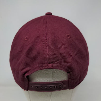 Waters Bluff Snapback Hat Red Burgundy One Size Embroidered 6 Panel