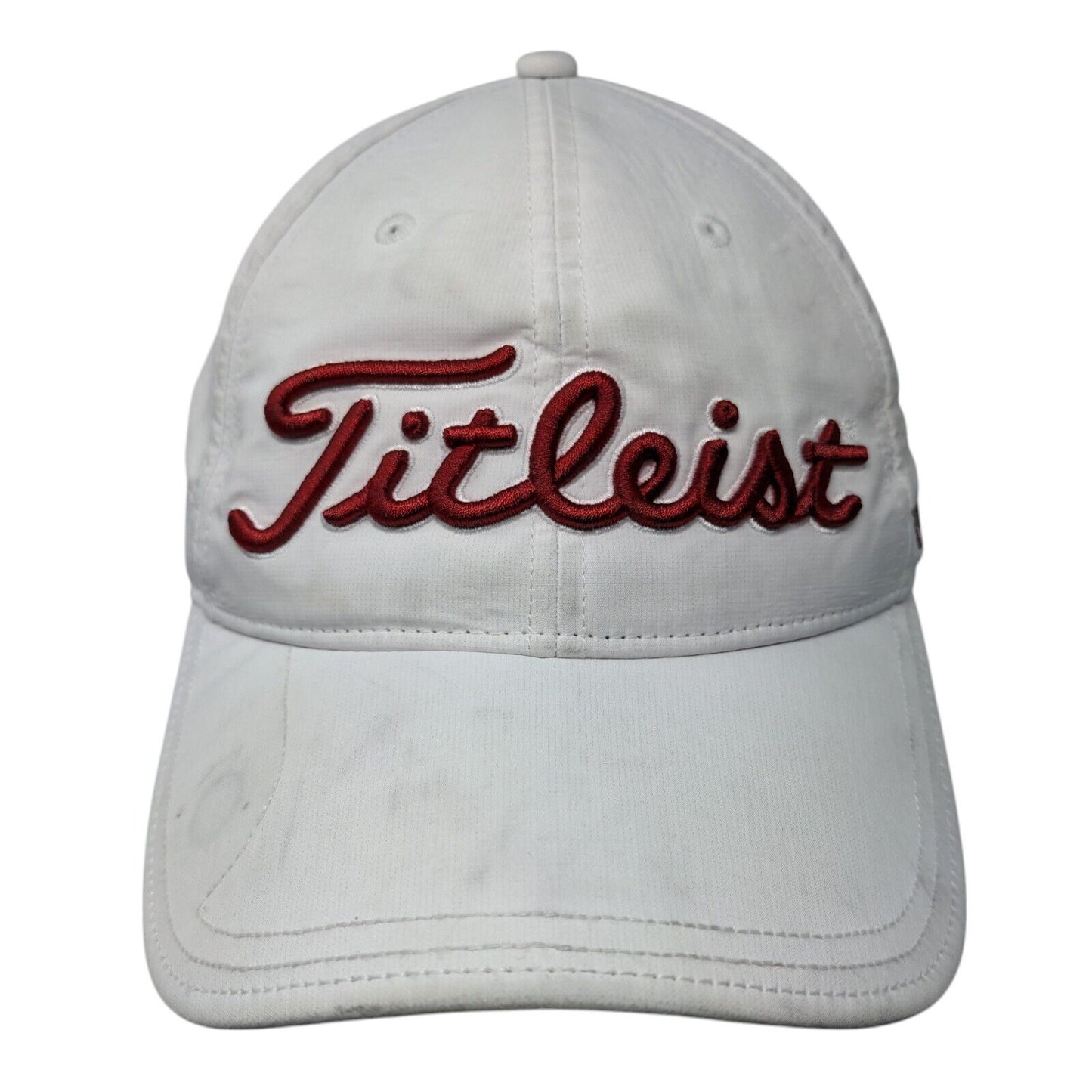 Titleist Strapback Golf Hat White OSFA Adjustable Embroidered 6 Panel