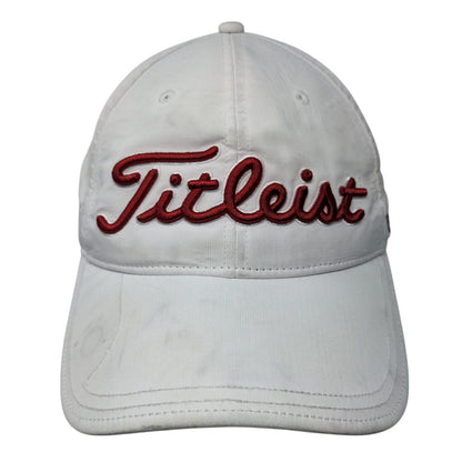 Titleist Strapback Golf Hat White OSFA Adjustable Embroidered 6 Panel