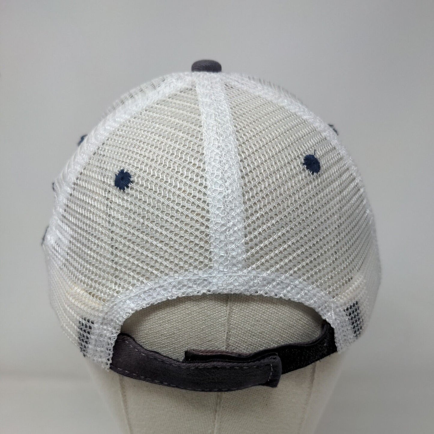 RAM Blackburn Strapback Mesh Back Trucker Hat Blue One Size Embroidered