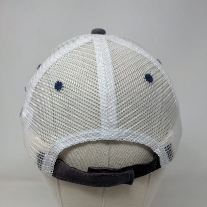 RAM Blackburn Strapback Mesh Back Trucker Hat Blue One Size Embroidered