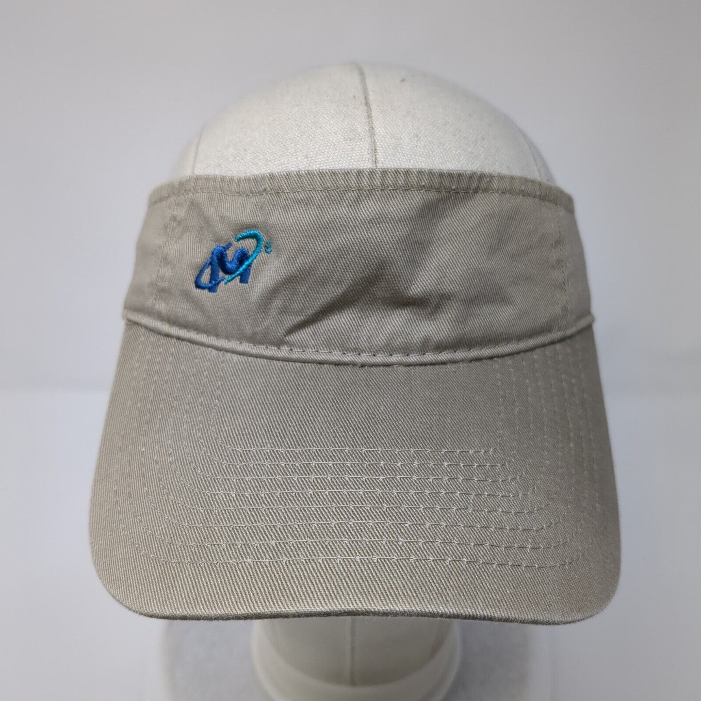 Port & Company Strapback Sun Visor Hat Tan OSFA Embroidered Volunteer