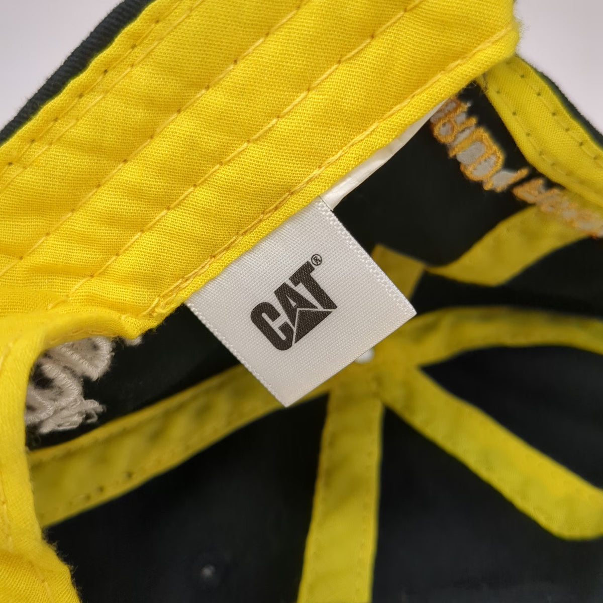 Caterpillar Baseball Cap Black Yellow One Size World's 785 Truck Simplot Hat