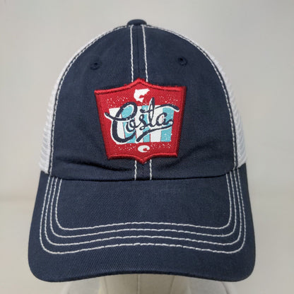 Costa Del Mar Strapback Mesh Back Trucker Hat Blue One Size Colorblock