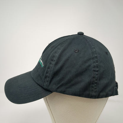 Champion 5 Panel Hat Black One Size Cotton Script Logo Slideback Strapback