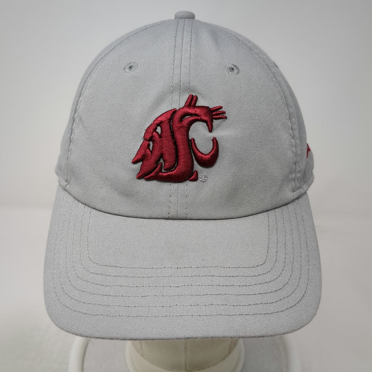 Washington State Cougars NCAA New Era Gray One Size Slideback Hat Cap OSFM Logo