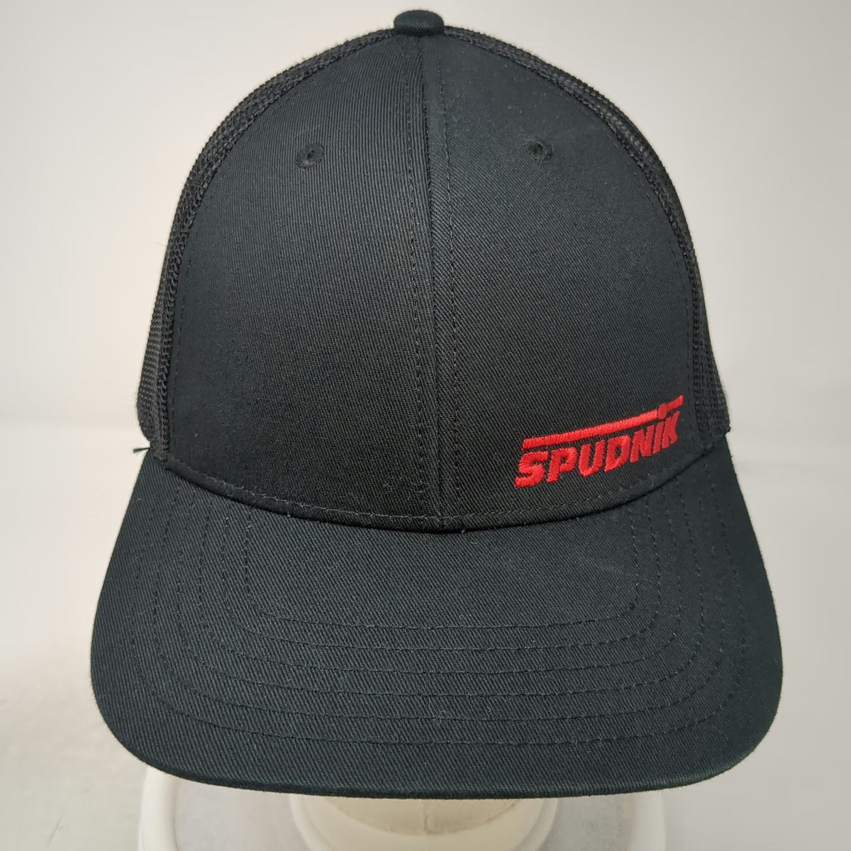 Cap America Trucker Hat Black One Size Spudnik Agricultural Mesh Snapback Red
