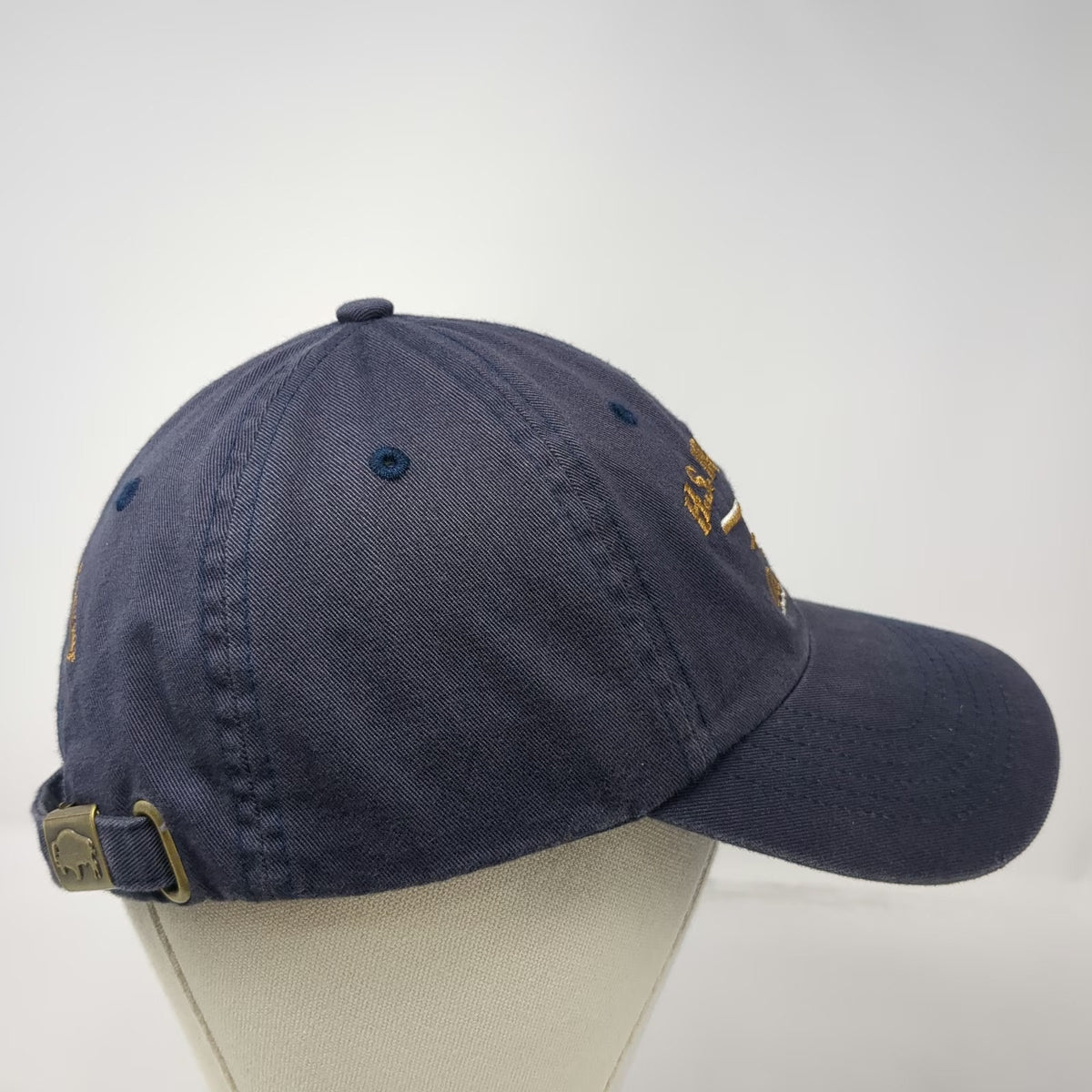 H.S. Trask & Co Baseball Cap Blue One Size Floatplane Bison Footwear Cotton Hat
