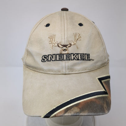 Sneekee Slideback Hat Tan One Size Adjustable Embroidered Hunting