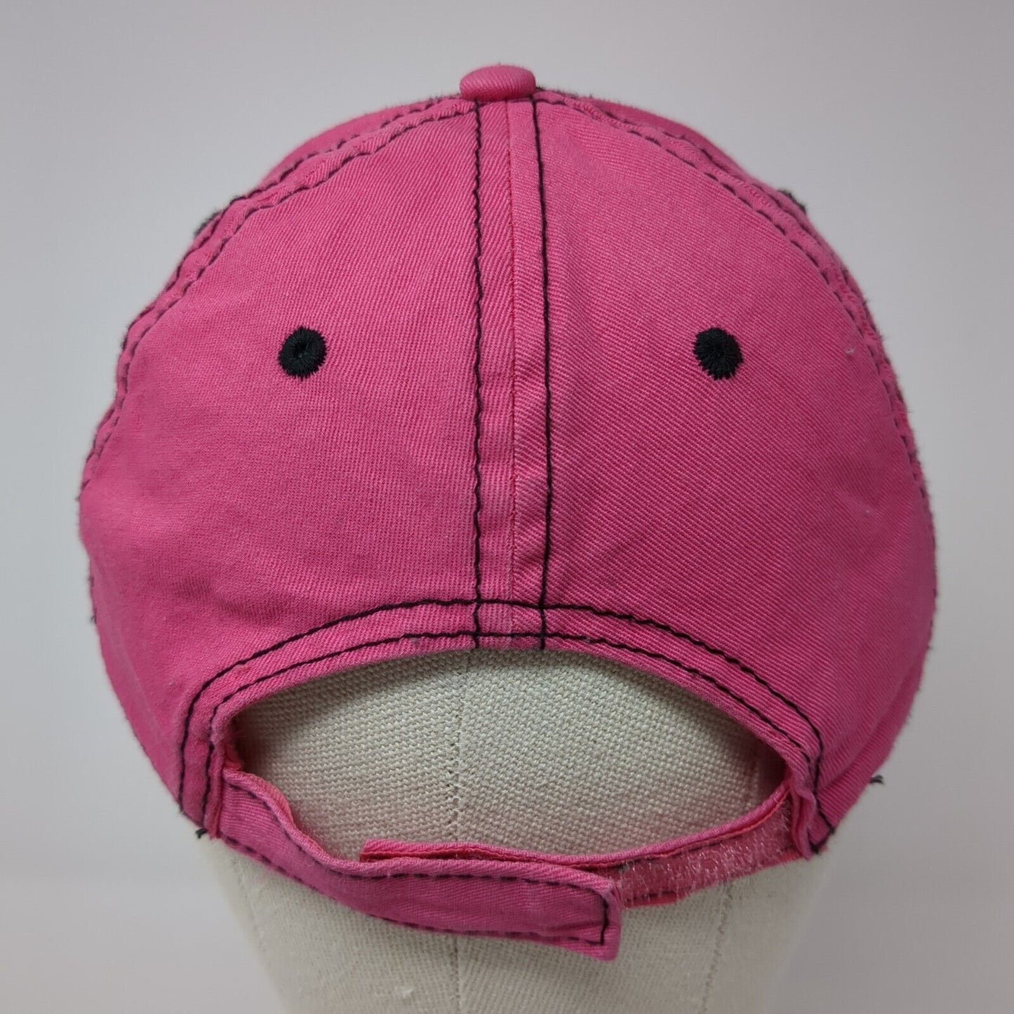 Unbranded Strapback Hat Pink One Size Solid 6 Panel Adjustable Blank