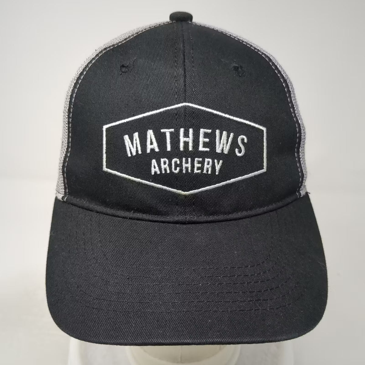 Mathews Archery Trucker Hat Black One Size Adjustable Snapback Embroidered Cap