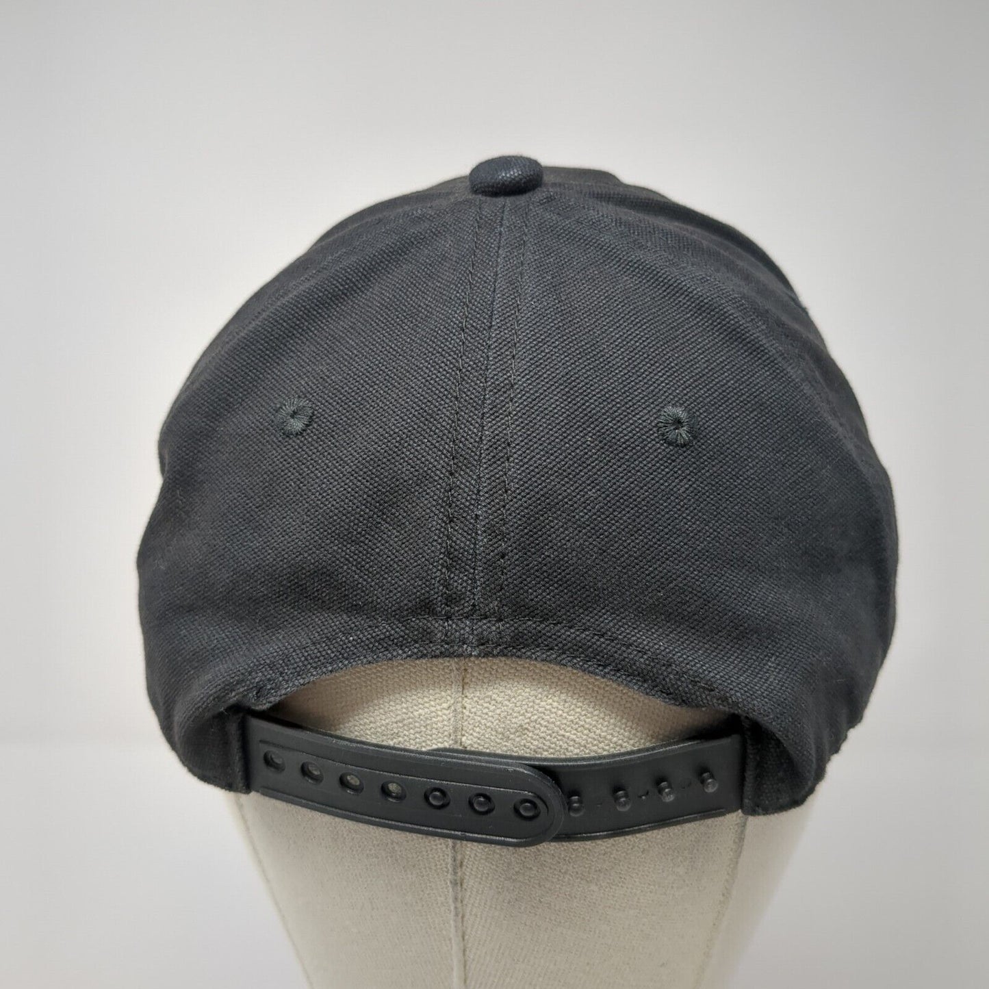 Genuine Dickies Snapback Hat Black One Size Adjustable Vented Holes 6 Panel
